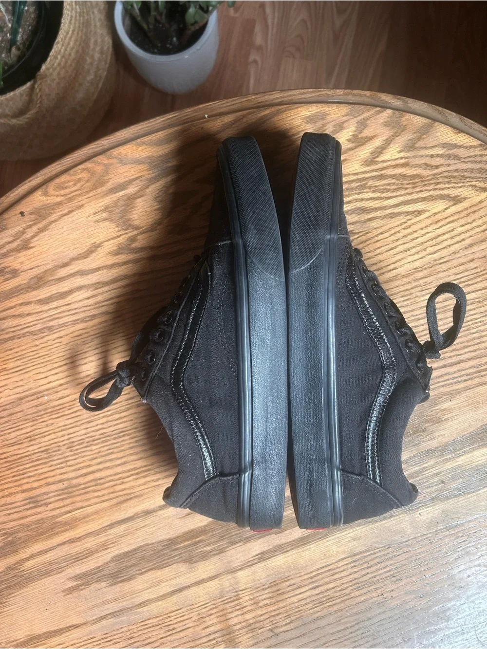 Vans Black Low-Top Canvas Sneakers